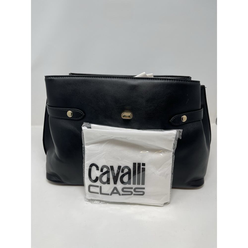 Cavalli Class Tatianal Large Top Handle Bag Black Dr. Bag Retail $118.00 - Picture 6 of 12